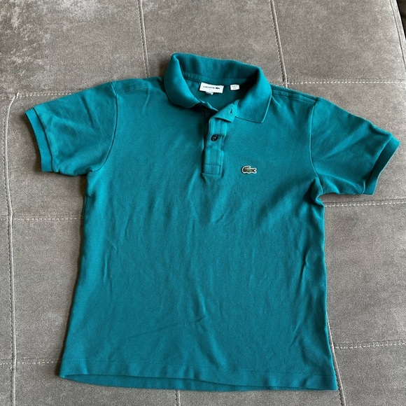 Lacoste Kids Polo Shirt in Aqua - Picture 1 of 8
